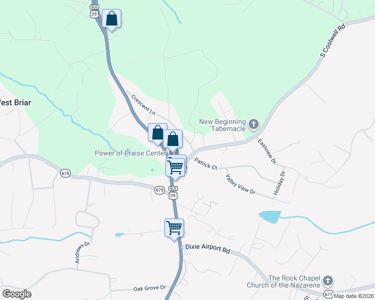 map of restaurants, bars, coffee shops, grocery stores, and more near 266 Crescent Lane in Monroe