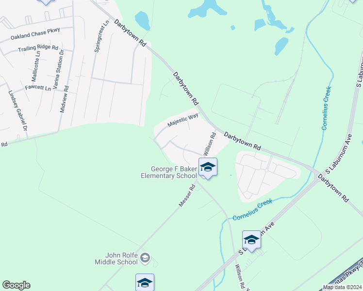 map of restaurants, bars, coffee shops, grocery stores, and more near 6408 Bateleur Court in Richmond