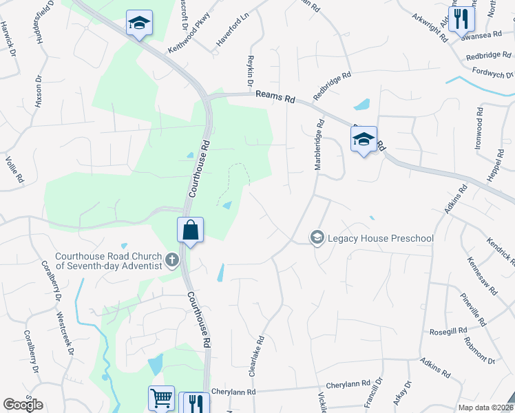 map of restaurants, bars, coffee shops, grocery stores, and more near 424 Queensway Road in Richmond