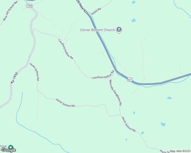 map of restaurants, bars, coffee shops, grocery stores, and more near 197 Lunsford Hollow Road in McKee