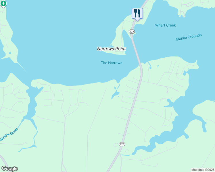 map of restaurants, bars, coffee shops, grocery stores, and more near 509 Cricket Hill Road in Hudgins