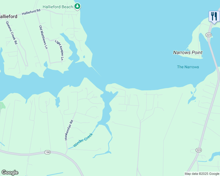 map of restaurants, bars, coffee shops, grocery stores, and more near 1096 Hills Bay Drive in Hudgins