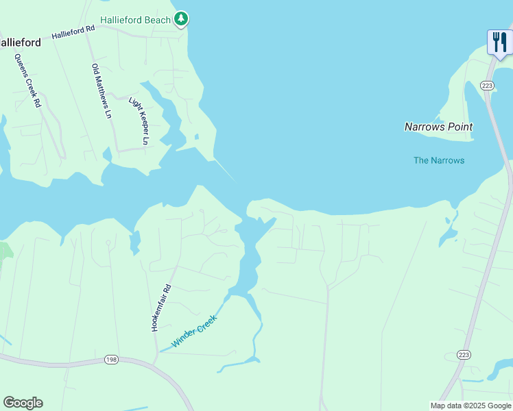 map of restaurants, bars, coffee shops, grocery stores, and more near 1096 Hills Bay Drive in Hudgins