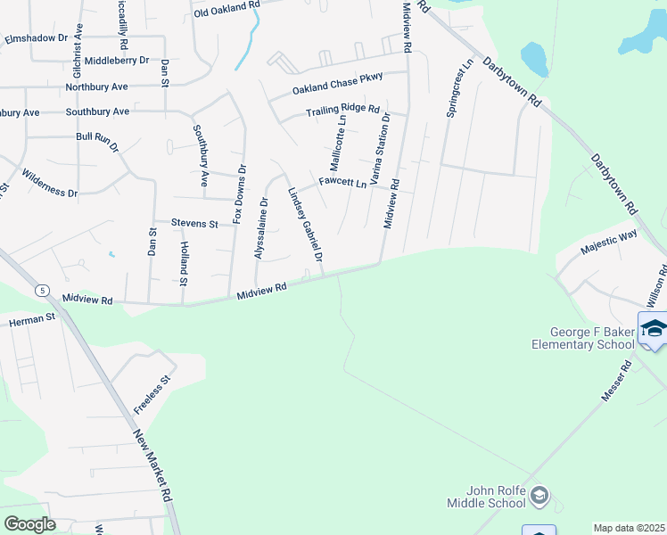 map of restaurants, bars, coffee shops, grocery stores, and more near 1754 Midview Road in Henrico