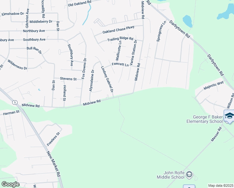 map of restaurants, bars, coffee shops, grocery stores, and more near 1754 Midview Road in Henrico