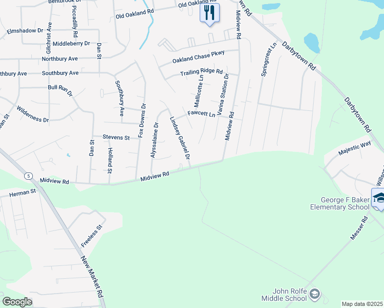 map of restaurants, bars, coffee shops, grocery stores, and more near 2137 Lindsey Gabriel Drive in Henrico
