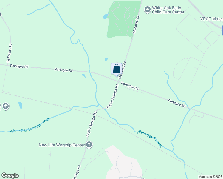 map of restaurants, bars, coffee shops, grocery stores, and more near 6508 Poplar Springs Road in Sandston