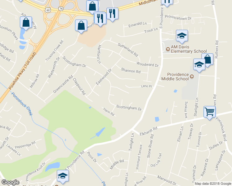 map of restaurants, bars, coffee shops, grocery stores, and more near 8504 Mc Aden Place in Richmond