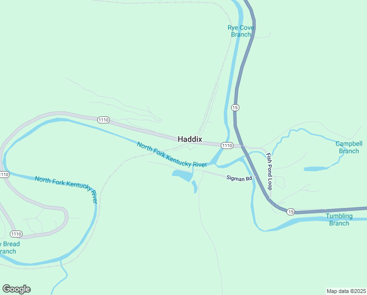 map of restaurants, bars, coffee shops, grocery stores, and more near Haddix Drive in Breathitt County