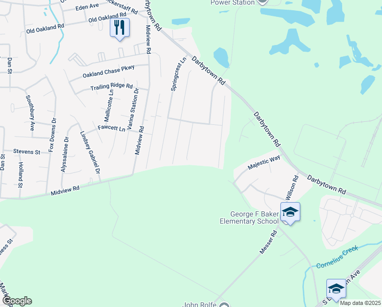 map of restaurants, bars, coffee shops, grocery stores, and more near 6432 Goldenrod Court in Richmond