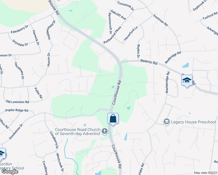 map of restaurants, bars, coffee shops, grocery stores, and more near 146 Courthouse Road in Chesterfield County