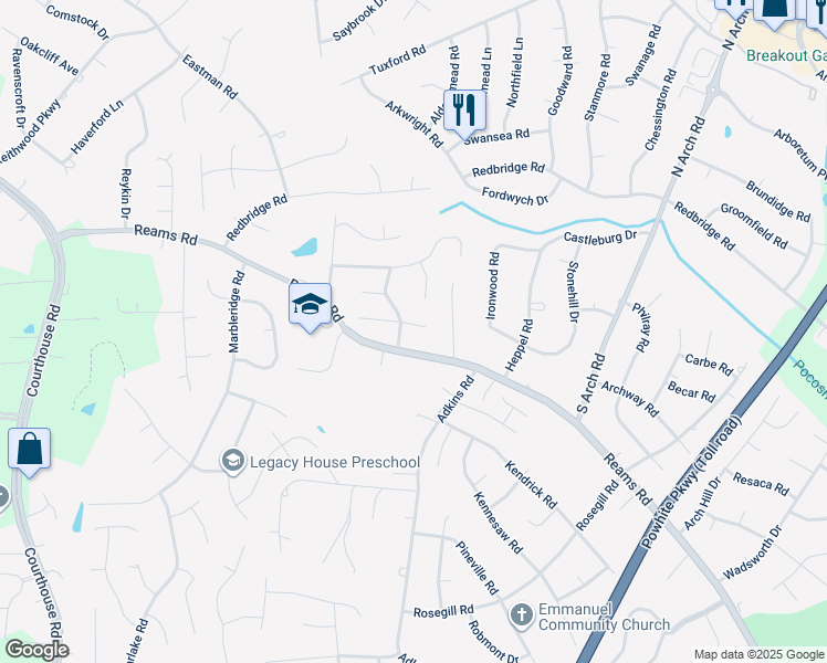 map of restaurants, bars, coffee shops, grocery stores, and more near 9915 Wenatchee Court in Richmond