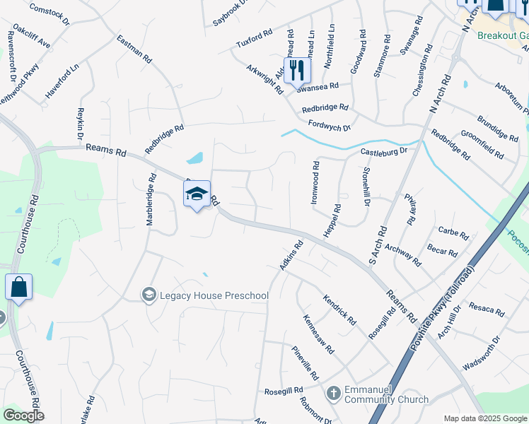 map of restaurants, bars, coffee shops, grocery stores, and more near 9915 Wenatchee Court in Richmond