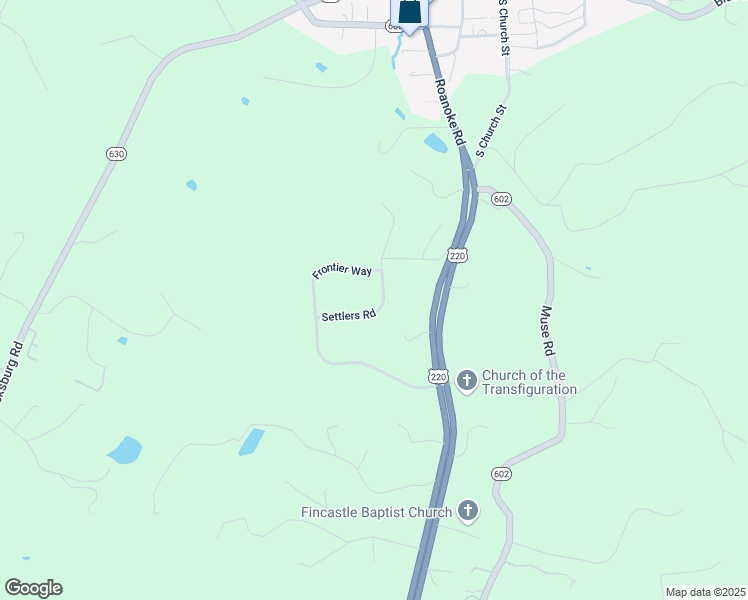 map of restaurants, bars, coffee shops, grocery stores, and more near 157 Settlers Road in Fincastle