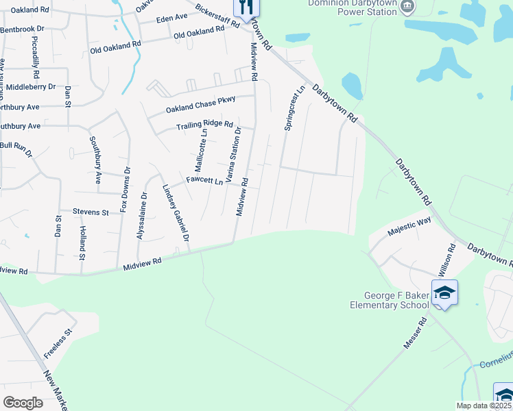 map of restaurants, bars, coffee shops, grocery stores, and more near 6507 Canesville Lane in Henrico