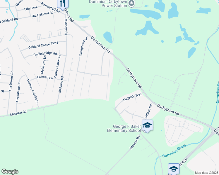 map of restaurants, bars, coffee shops, grocery stores, and more near 6429 Blossom View Lane in Richmond