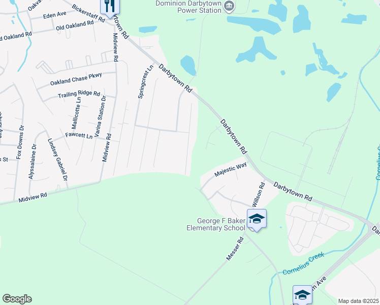 map of restaurants, bars, coffee shops, grocery stores, and more near 6429 Blossom View Lane in Richmond