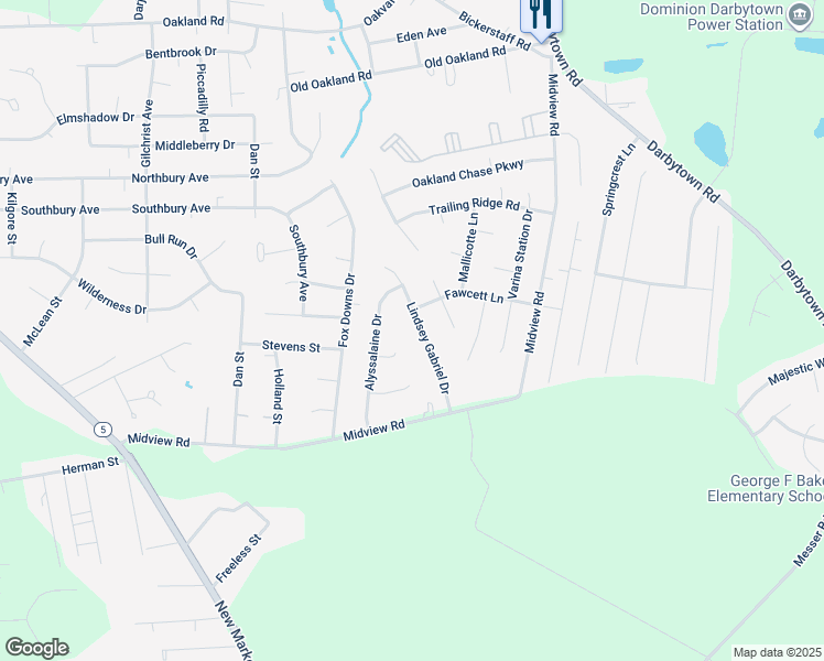 map of restaurants, bars, coffee shops, grocery stores, and more near 2104 Lindsey Gabriel Drive in Henrico