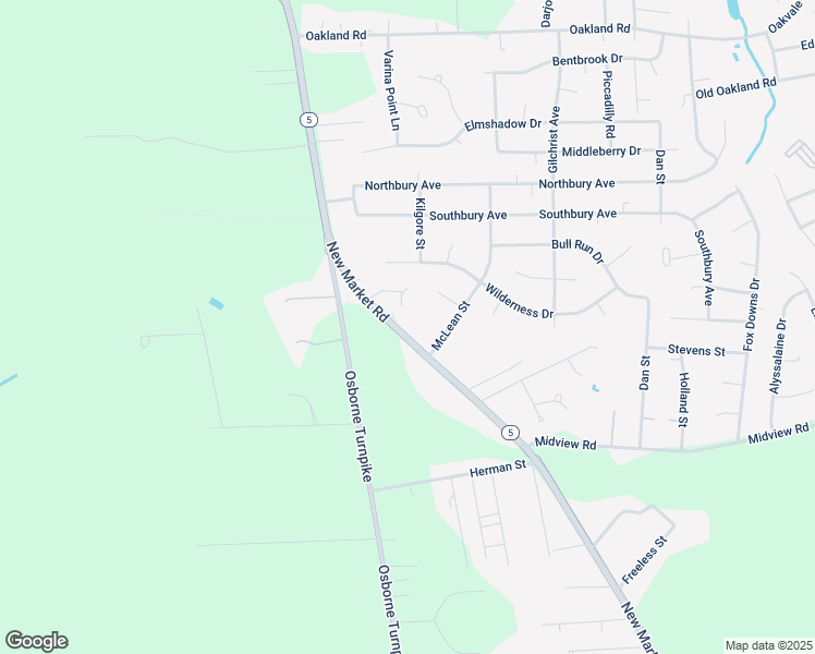 map of restaurants, bars, coffee shops, grocery stores, and more near 1174 New Market Road in Richmond