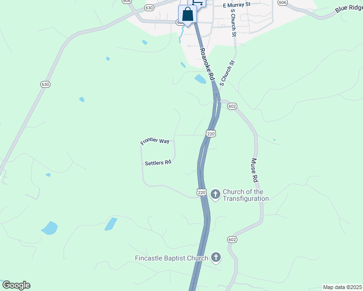 map of restaurants, bars, coffee shops, grocery stores, and more near 157 Settlers Rd in Fincastle
