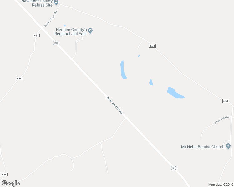 map of restaurants, bars, coffee shops, grocery stores, and more near 17540 New Kent Highway in Barhamsville