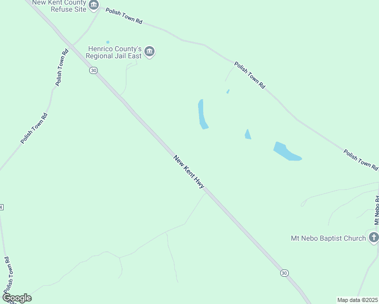 map of restaurants, bars, coffee shops, grocery stores, and more near 17540 New Kent Highway in Barhamsville