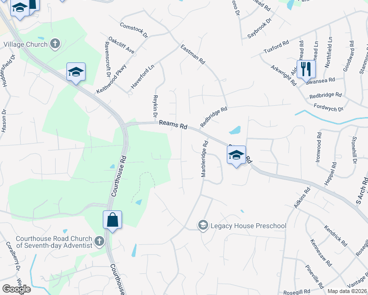 map of restaurants, bars, coffee shops, grocery stores, and more near 124 Monath Road in Richmond