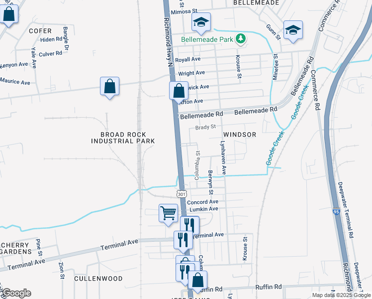 map of restaurants, bars, coffee shops, grocery stores, and more near in 