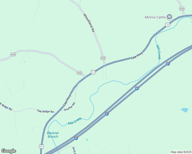 map of restaurants, bars, coffee shops, grocery stores, and more near 13508 Lee Highway in Buchanan