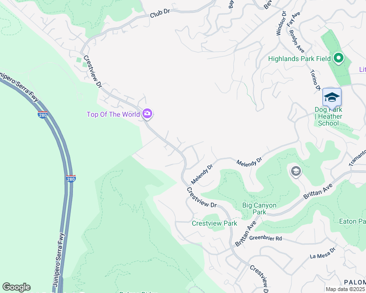map of restaurants, bars, coffee shops, grocery stores, and more near 108 Normandy Court in San Carlos