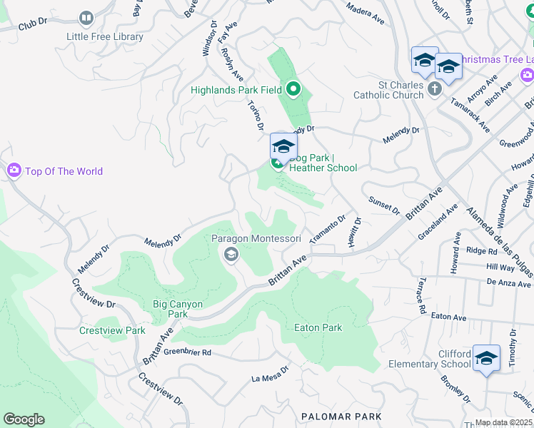 map of restaurants, bars, coffee shops, grocery stores, and more near 436 Portofino Drive in San Carlos
