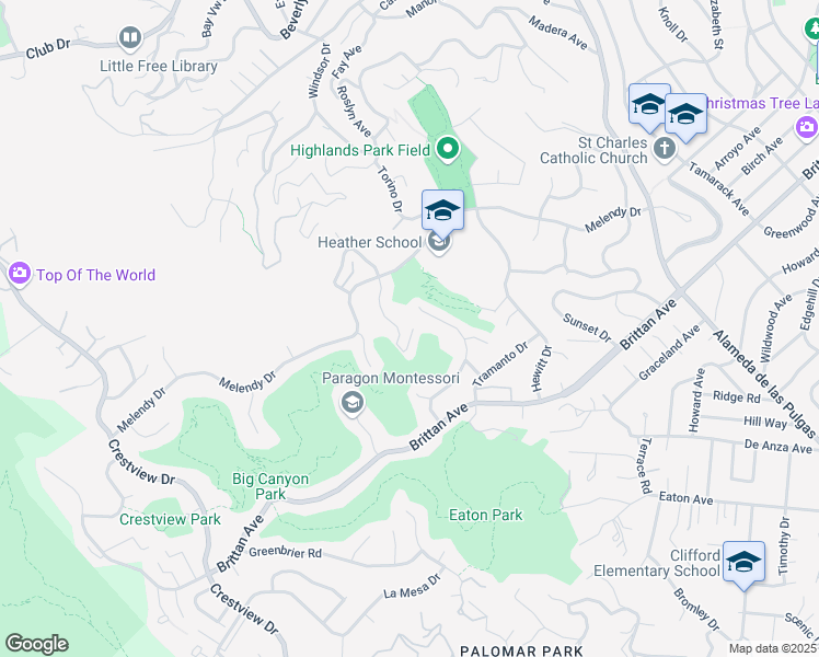 map of restaurants, bars, coffee shops, grocery stores, and more near 430 Portofino Drive in San Carlos