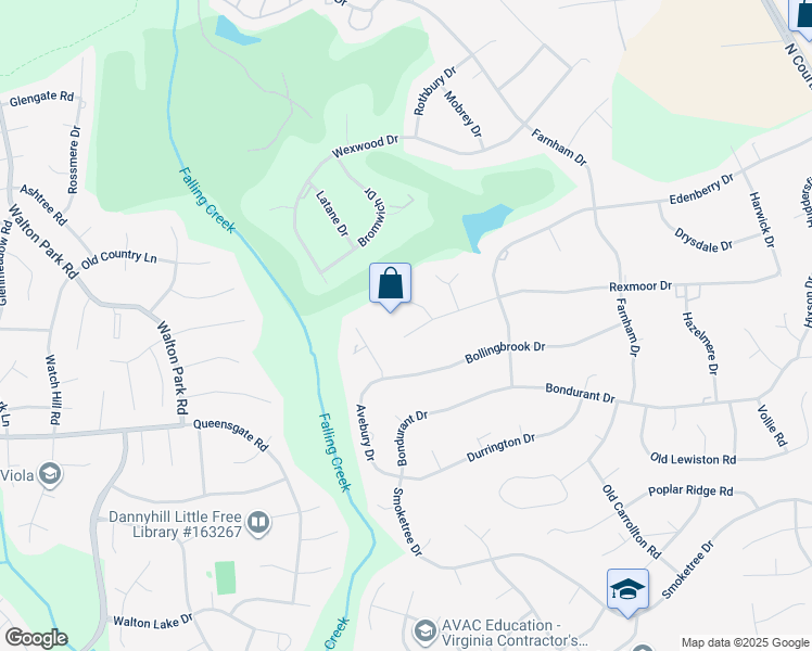 map of restaurants, bars, coffee shops, grocery stores, and more near 11920 Rexmoor Drive in Richmond