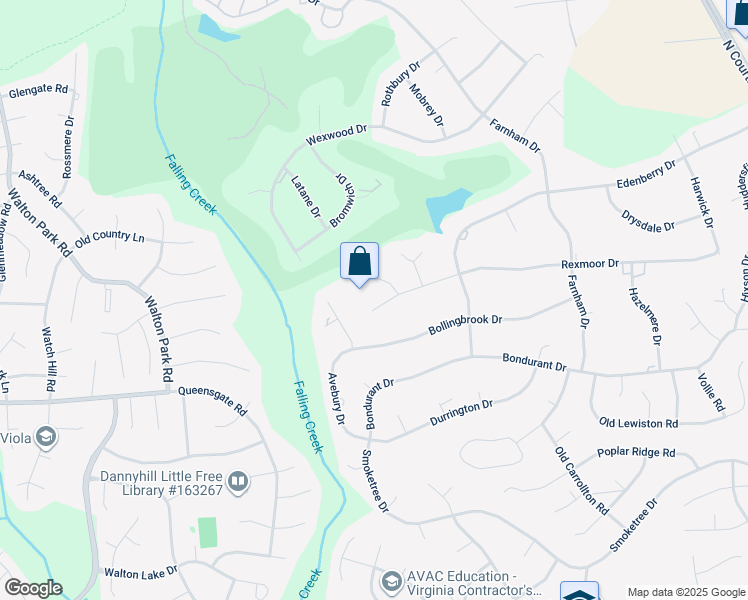 map of restaurants, bars, coffee shops, grocery stores, and more near 11920 Rexmoor Drive in Richmond