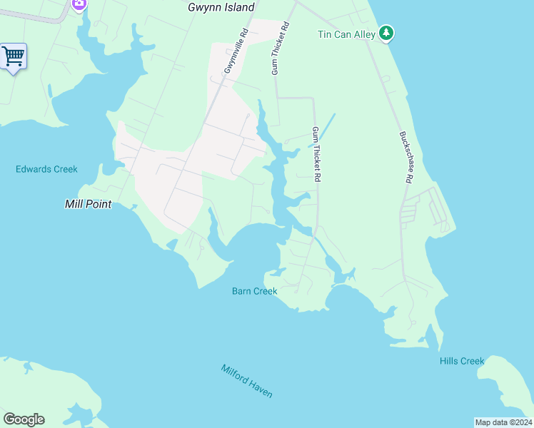 map of restaurants, bars, coffee shops, grocery stores, and more near Henry's Road in Gwynn
