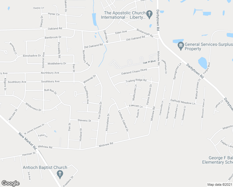 map of restaurants, bars, coffee shops, grocery stores, and more near 6512 Oakland Chase Place in Henrico