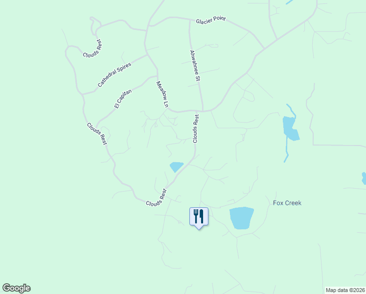 map of restaurants, bars, coffee shops, grocery stores, and more near 5438 Clouds Rest in Mariposa