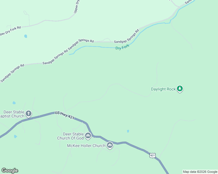 map of restaurants, bars, coffee shops, grocery stores, and more near Bridge Rock Road in Jackson County