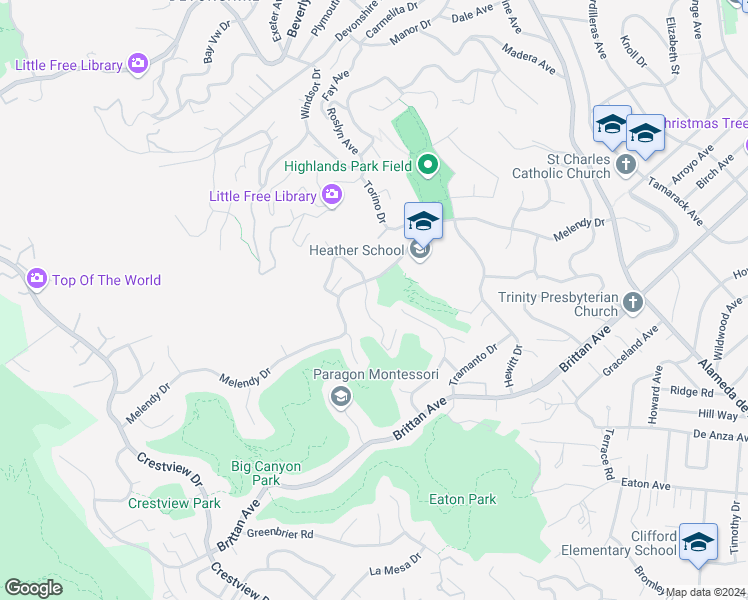 map of restaurants, bars, coffee shops, grocery stores, and more near 405 Portofino Drive in San Carlos