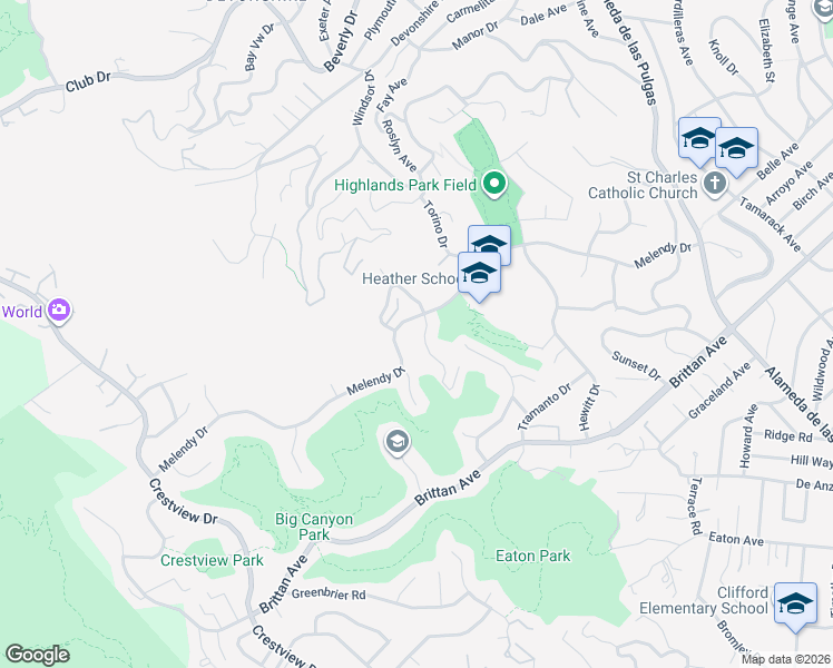 map of restaurants, bars, coffee shops, grocery stores, and more near 404 Portofino Drive in San Carlos