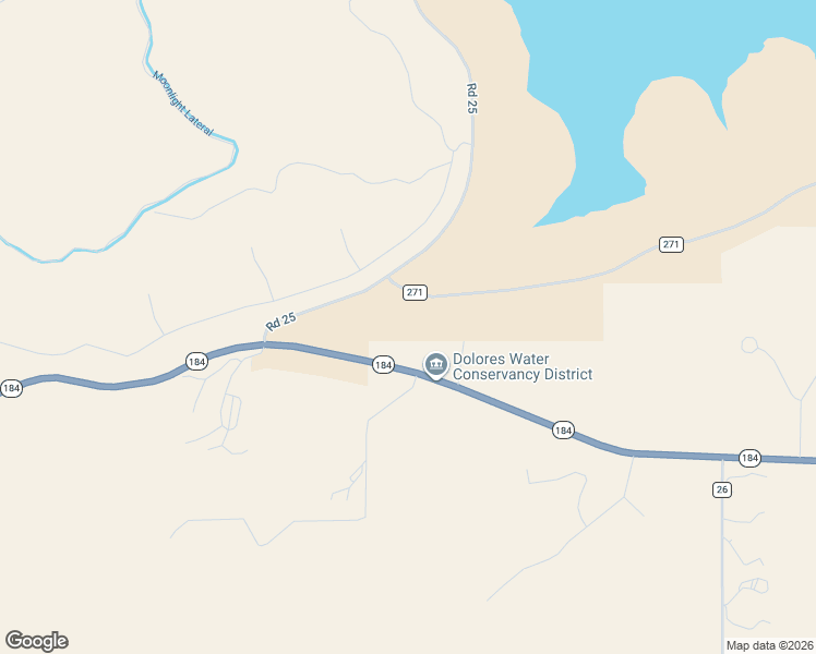 map of restaurants, bars, coffee shops, grocery stores, and more near 19205 Road 25.4 in Dolores