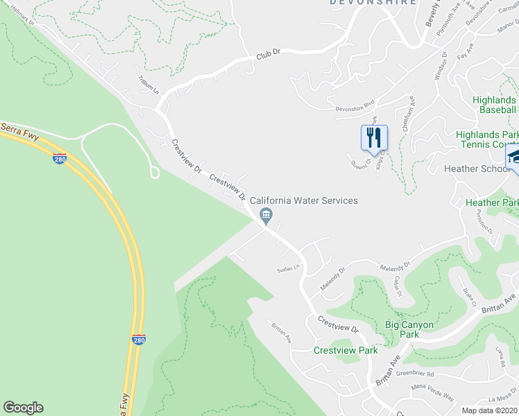 map of restaurants, bars, coffee shops, grocery stores, and more near 1 Clover Lane in San Carlos