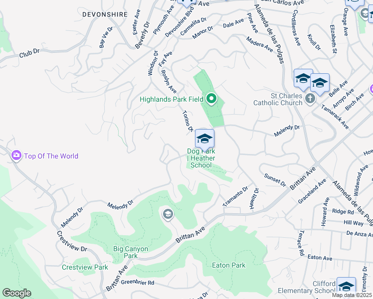 map of restaurants, bars, coffee shops, grocery stores, and more near 7 Torino Lane in San Carlos