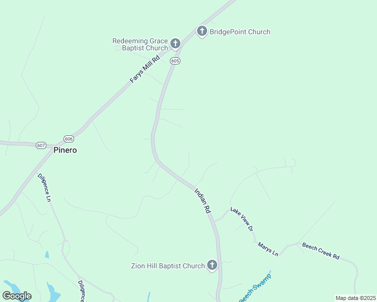 map of restaurants, bars, coffee shops, grocery stores, and more near 10515 Indian Road in Gloucester