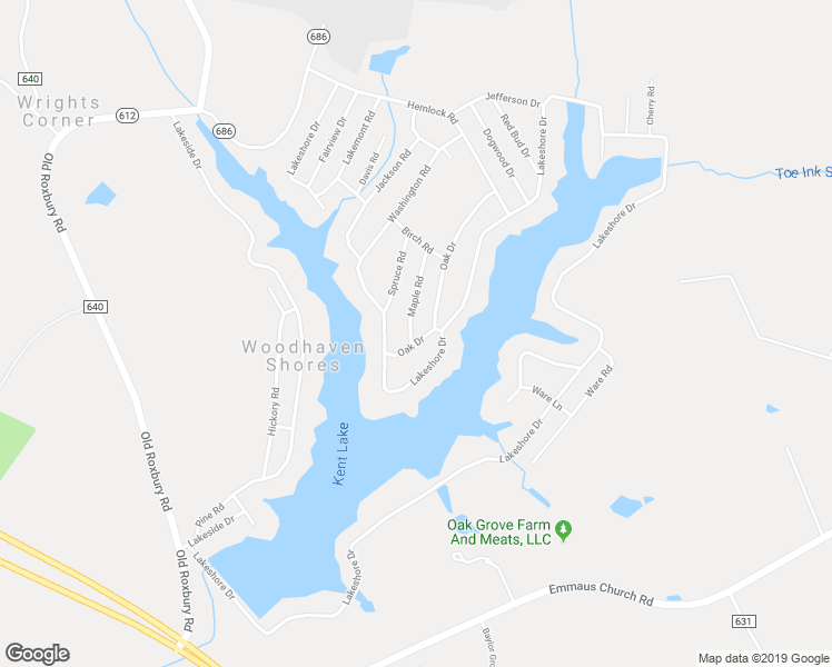map of restaurants, bars, coffee shops, grocery stores, and more near 6315 Maple Road in Quinton