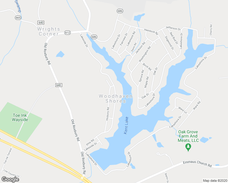 map of restaurants, bars, coffee shops, grocery stores, and more near 6350 Lakeside Drive in Quinton