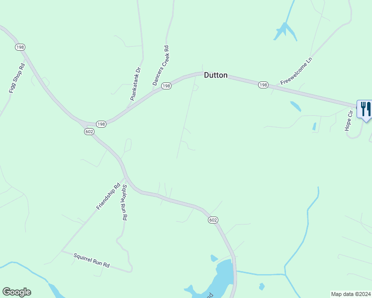 map of restaurants, bars, coffee shops, grocery stores, and more near in Dutton