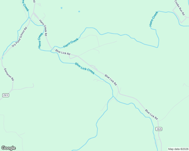 map of restaurants, bars, coffee shops, grocery stores, and more near 5636 Blue Lick Road in Lindside