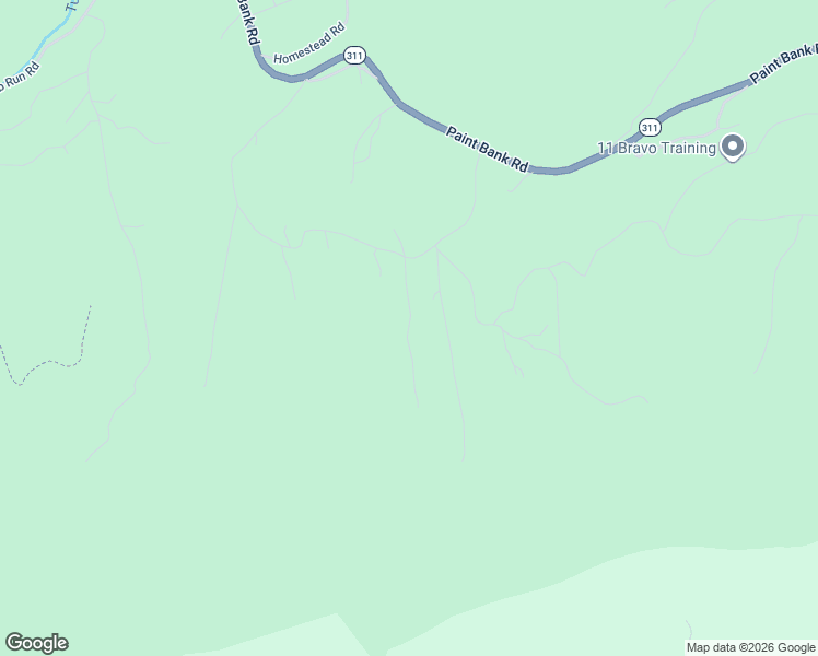 map of restaurants, bars, coffee shops, grocery stores, and more near Mountain View Trail in Craig County