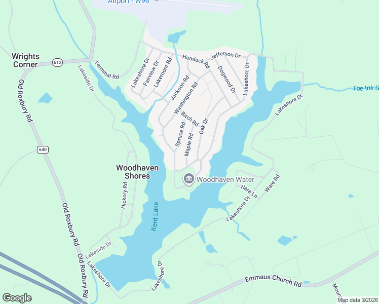 map of restaurants, bars, coffee shops, grocery stores, and more near 6325 Maple Road in Quinton